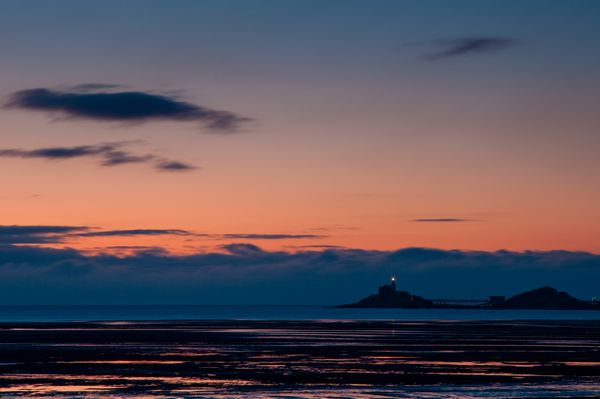 Mumbles lighthouse before dawn Mumbles lighthouse before dawn