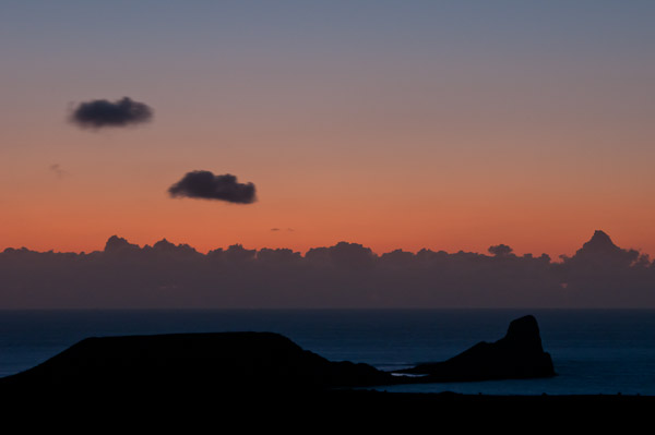 Worm's Head after sunset 1, Rhossili Bay