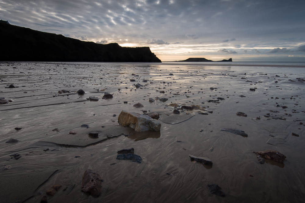 After the sun goes down – Worm’s Head, Rhossili Bay, Gower Peninsula